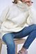 Удлиненный свитер крупной вязки в стиле oversize, в белом цвете,р.S-M 117945523 фото 3