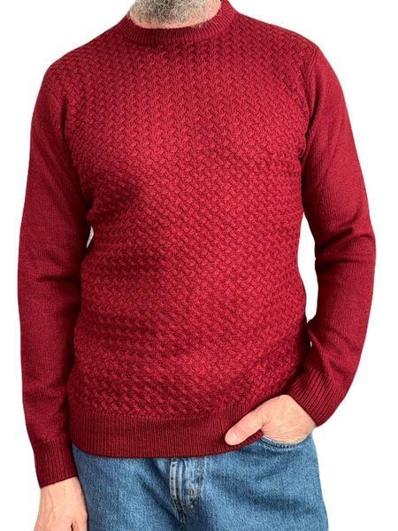 Фактурний светр без коміру ,базовий теплий варіант,р.S, бордовий 545182788 фото