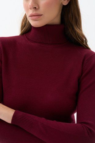 Жіночий гольф кашемірової якості, бордовий, 2XL-3XL ГольфЖ2023 фото